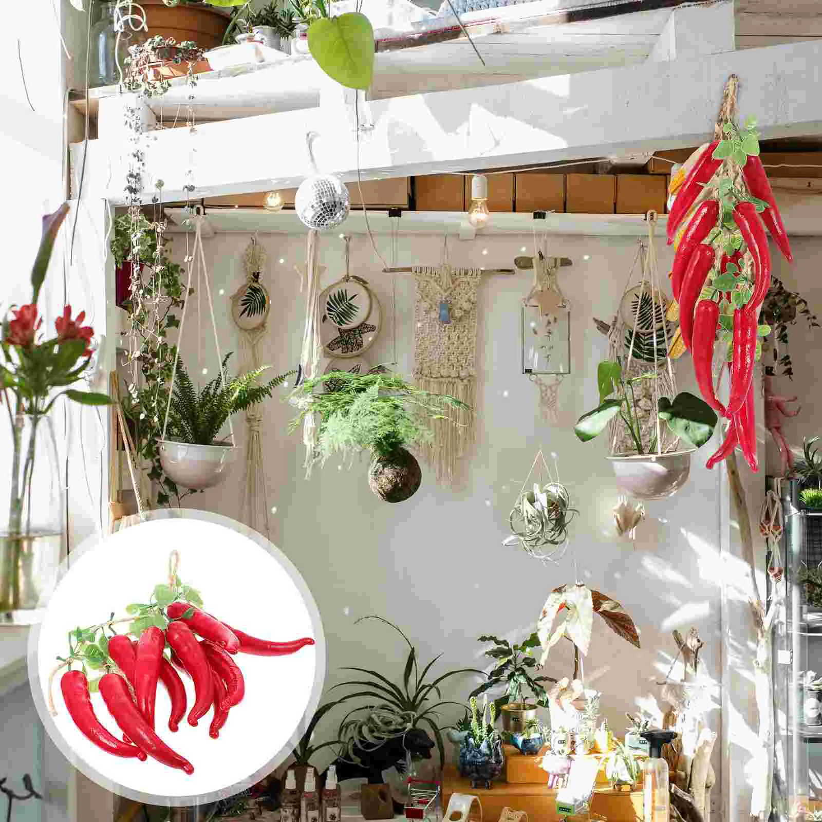 Pepper Chili Fake Artificial String Hanging Vegetable Peppers Red Decor Vegetables Lifelike Decoration Garlandsimulation Kitchen 
Pepper Chili Fake Artificial String Hanging Vegetable Peppers Red Decor Vegetables Lifelike Decoration Garlandsimulation Kitchen
