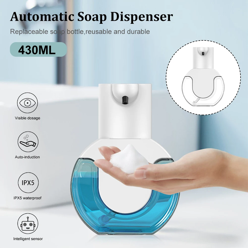 430ML Multifunction Automatic Soap Dispenser Touchless Infrared Sensor Rechargeable Soap Foaming Dispenser for Bathroom Kitchen
430ML Multifunction Automatic Soap Dispenser Touchless Infrared Sensor Rechargeable Soap Foaming Dispenser for Bathroom Kitchen