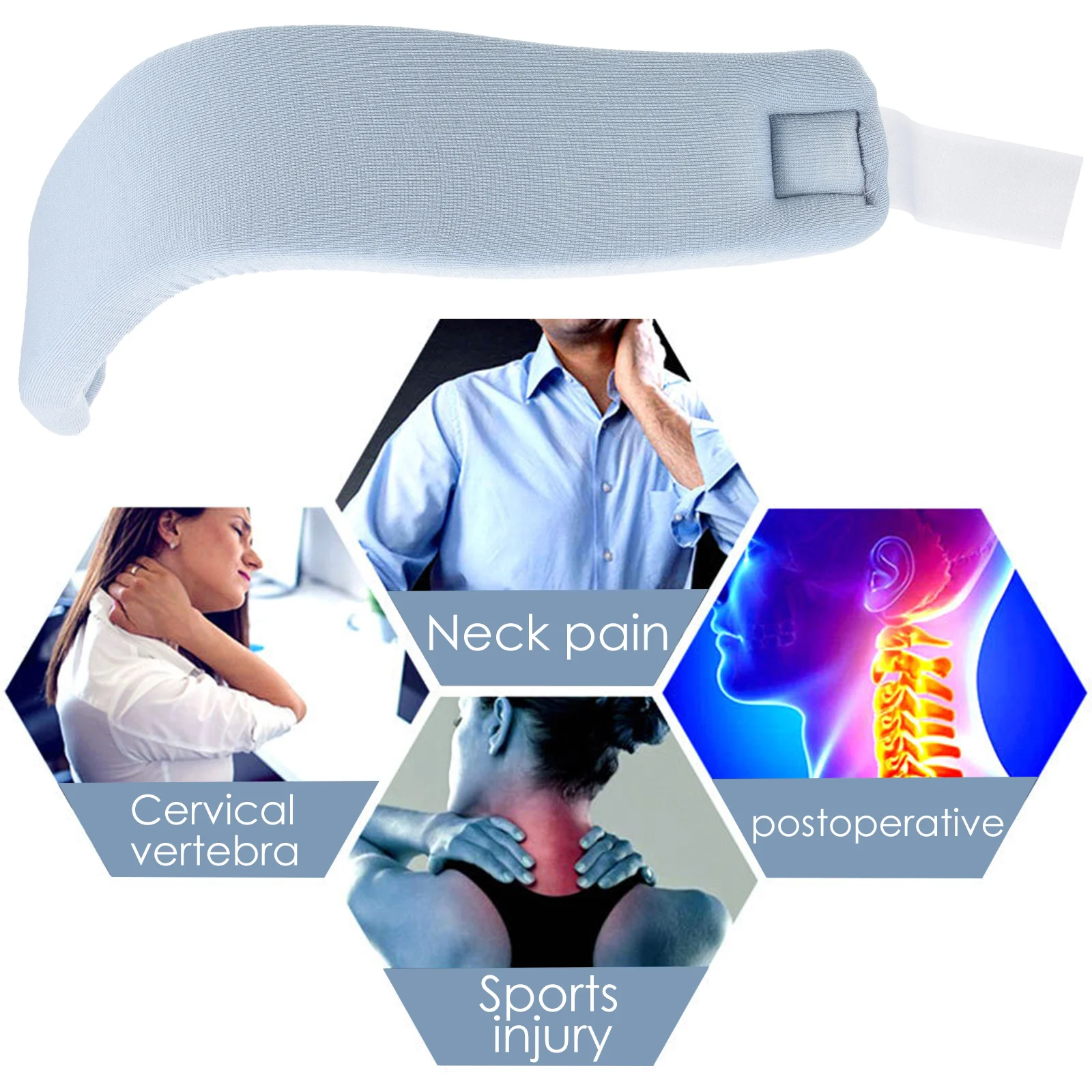 

Cervical Support Neck Wrap Collar Household Supporting Tool Sponge Brace Soft Women Pillow Travel