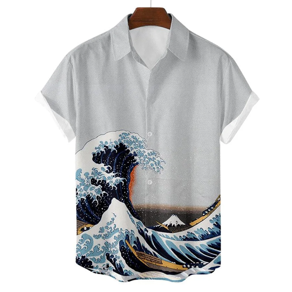 New for Summer Men Hawaiian Shirts 3D Printed Short Sleeves casual Lapel Beach Style Tops Top Retro Waves Fashion clothing
New for Summer Men Hawaiian Shirts 3D Printed Short Sleeves casual Lapel Beach Style Tops Top Retro Waves Fashion clothing