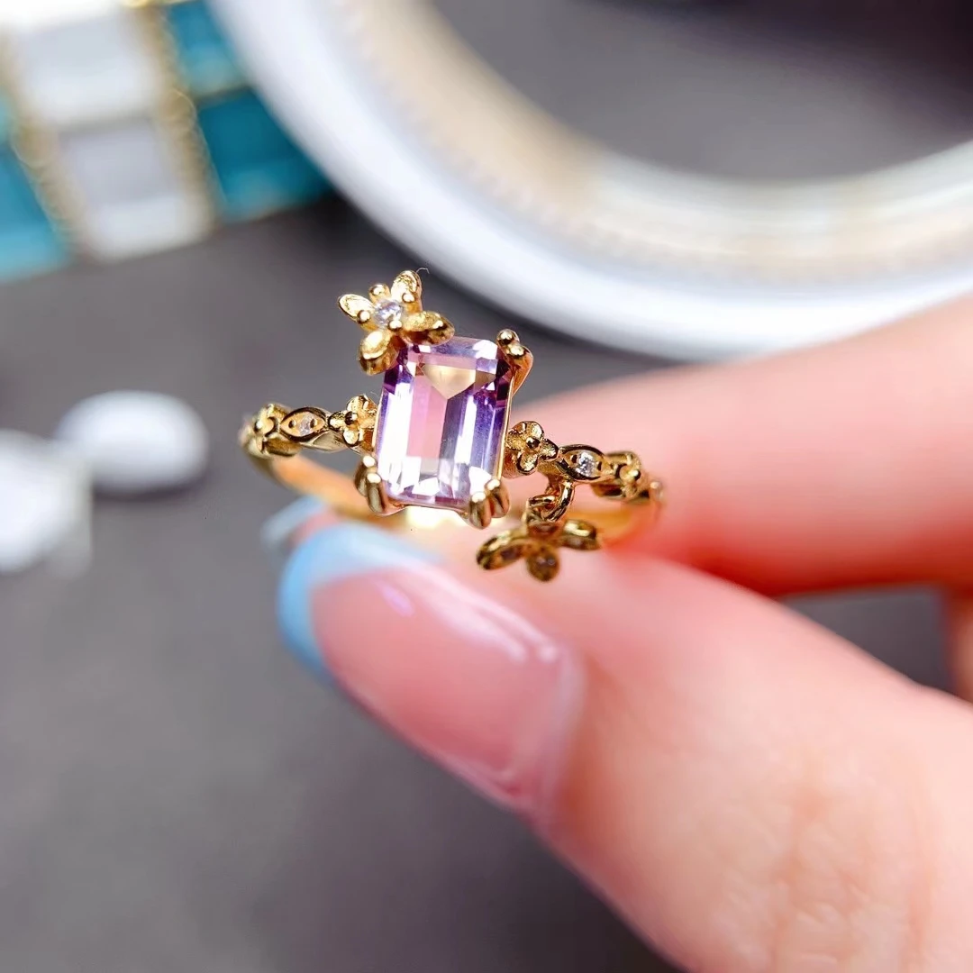 MeiBaPJ Natural Ametrine Gemstone Fashion Butterfly Ring for Women Real 925 Sterling Silver Fine Charm Party Jewelry
MeiBaPJ Natural Ametrine Gemstone Fashion Butterfly Ring for Women Real 925 Sterling Silver Fine Charm Party Jewelry