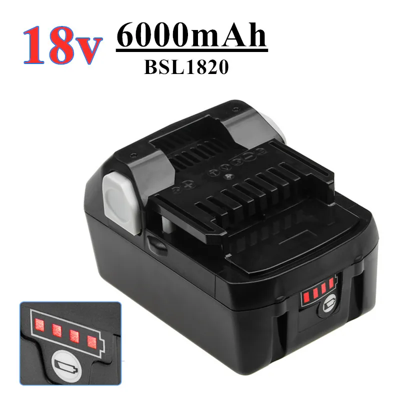 18V 6Ah Li-ion BSL1830B Replacement Rechargeable Battery for HITACHI BSL1820 BSL1840 BSL1850 BSL1860B Power Tool Battery LED
18V 6Ah Li-ion BSL1830B Replacement Rechargeable Battery for HITACHI BSL1820 BSL1840 BSL1850 BSL1860B Power Tool Battery LED