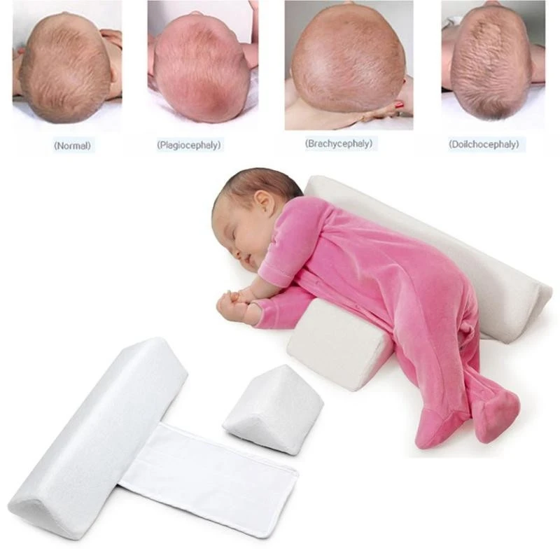 

Newborn Baby Shaping Styling Pillow Anti-Rollover Side Sleeping Pillow Triple-Cornered Baby Positioning Pillow