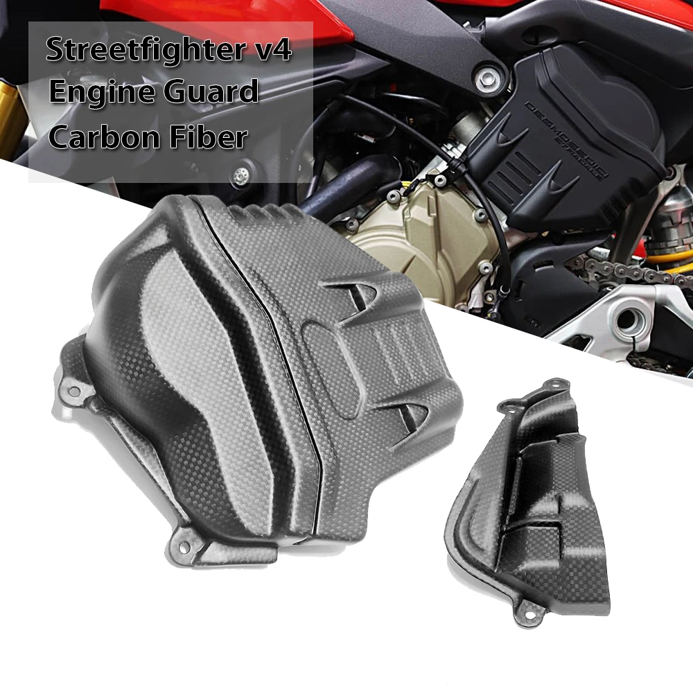for Ducati Streetfighter V4 / Panigale V4 R/S 2018-2021 Motorcycle Carbon Fiber Engine Cover Fairing Cover Panel Guard Protector
for Ducati Streetfighter V4 / Panigale V4 R/S 2018-2021 Motorcycle Carbon Fiber Engine Cover Fairing Cover Panel Guard Protector