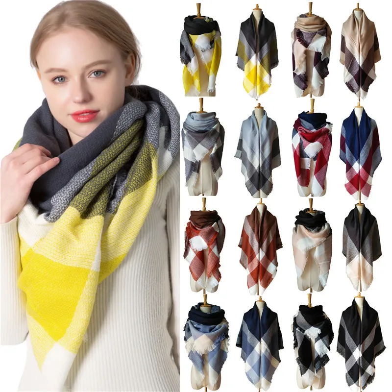 Autumn and Winter New Style Yellow Grey Imitation Cashmere Large Checked Square Scarf Scarf Women's Double Sided Cape
Autumn and Winter New Style Yellow Grey Imitation Cashmere Large Checked Square Scarf Scarf Women's Double Sided Cape