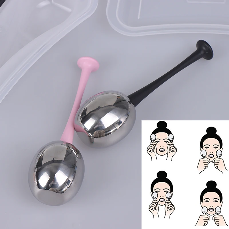 2Pcs/Box Stainless Steel Ice Facial Massage Roller Globes Beauty Tools for Face Cooling
2Pcs/Box Stainless Steel Ice Facial Massage Roller Globes Beauty Tools for Face Cooling