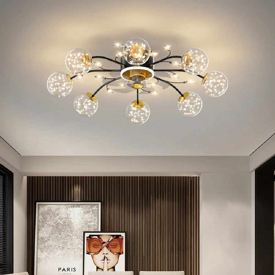 Nordic restaurant Ceiling fan with lights remote control smart living room decoration lamparas Pendant lights
Nordic restaurant Ceiling fan with lights remote control smart living room decoration lamparas Pendant lights