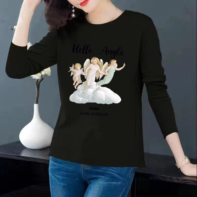 Long Sleeve Other Pullover Casual Crew neck Regular Cotton Cartoon All Seasons T-Shirt All-Season Women
Long Sleeve Other Pullover Casual Crew neck Regular Cotton Cartoon All Seasons T-Shirt All-Season Women