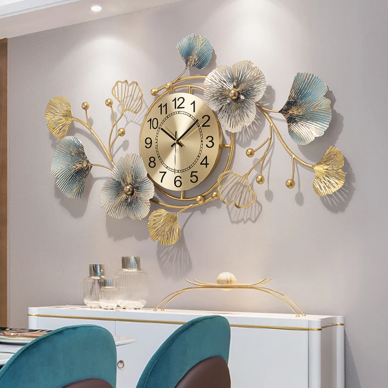 Creative clock Living Room Dining Room Light luxury wall clock hanging wall clock decorated with ginkgo leaf art hanging watch
Creative clock Living Room Dining Room Light luxury wall clock hanging wall clock decorated with ginkgo leaf art hanging watch