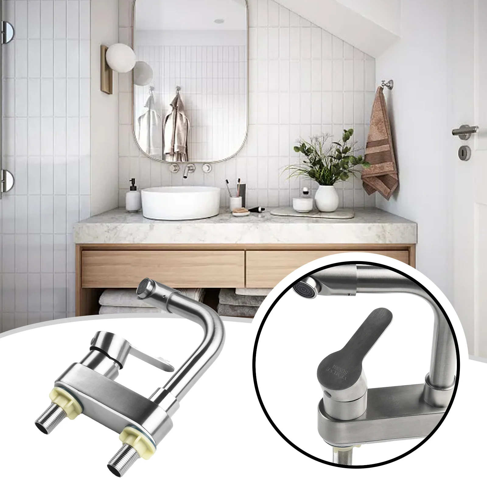 Sink Mixer Taps Basin Faucet 304 Stainless Steel Ceramic Valve Cold And Hot Contemporary Single Handle Easy Clean
Sink Mixer Taps Basin Faucet 304 Stainless Steel Ceramic Valve Cold And Hot Contemporary Single Handle Easy Clean