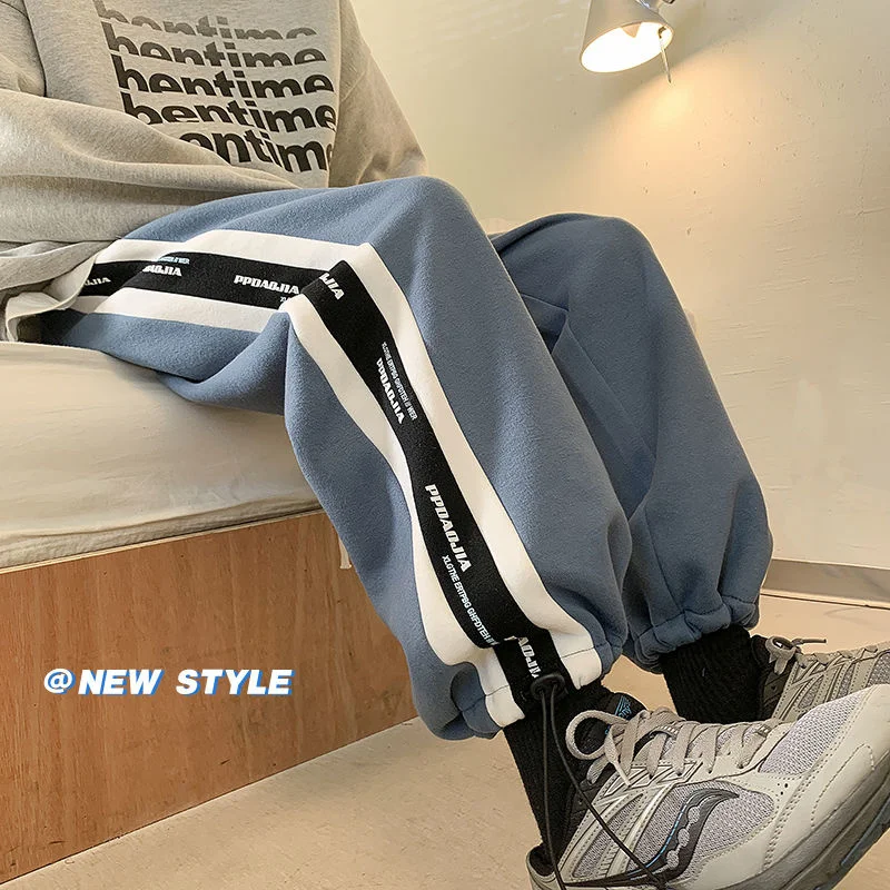 Loose Stitching Contrast Color Sweatpants Men's Spring And Autumn Oversize Drawstring Pants Sports Trend Classic Trousers M-5XL
Loose Stitching Contrast Color Sweatpants Men's Spring And Autumn Oversize Drawstring Pants Sports Trend Classic Trousers M-5XL