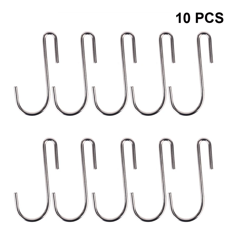 10pcs Stainless Steel S-shaped Hooks Coat Hanger Towel Holder Hanging Hooks Wind Chimes Hanger for Bathroom Kitchen
10pcs Stainless Steel S-shaped Hooks Coat Hanger Towel Holder Hanging Hooks Wind Chimes Hanger for Bathroom Kitchen