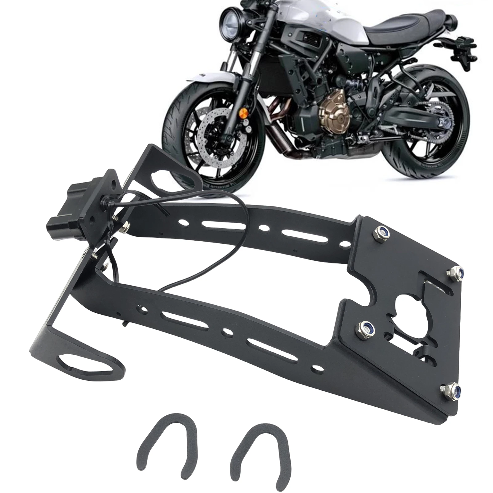 Держатель номерного знака со светодиодной подсветкой для мотоцикла YAMAHA XSR900 2022-2024