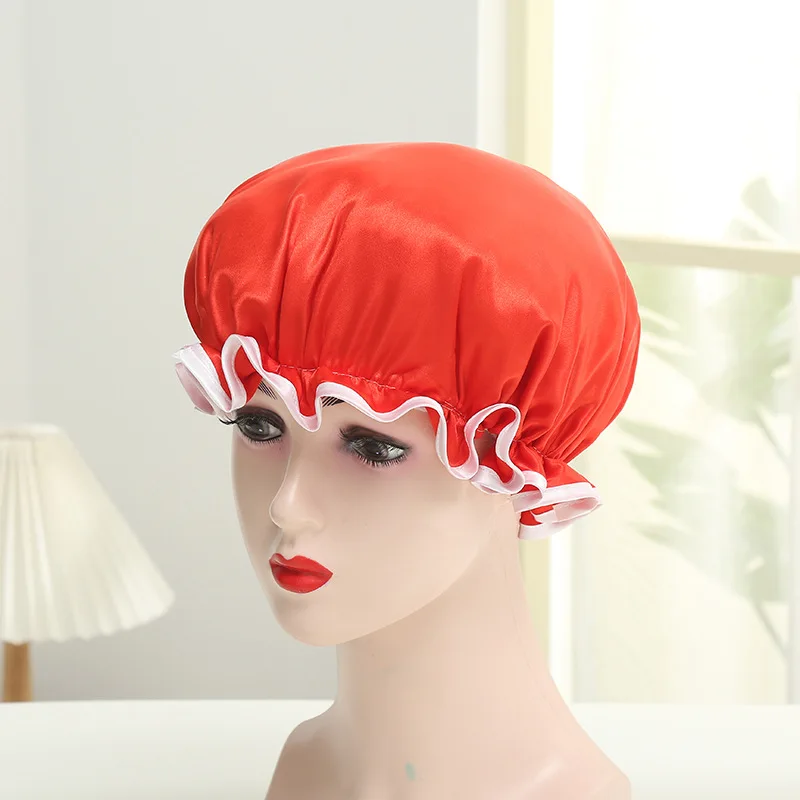 The latest popular lady color - tin lace nightcap hair cap solid - color shower cap
The latest popular lady color - tin lace nightcap hair cap solid - color shower cap
