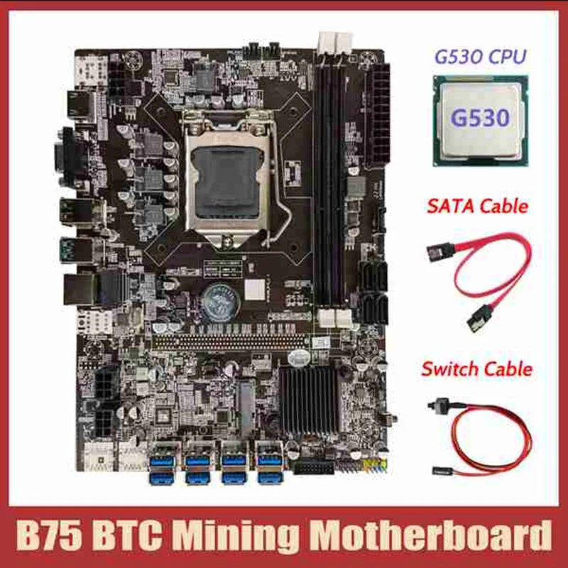 Материнская плата B75 BTC для майнинга + ЦП G530 + кабель SATA + кабель переключателя LGA1155 8xpcie на USB поддержка 2XDDR3 B75 USB материнская плата BTC
Материнская плата B75 BTC для майнинга + ЦП G530 + кабель SATA + кабель переключателя LGA1155 8xpcie на USB поддержка 2XDDR3 B75 USB материнская плата BTC