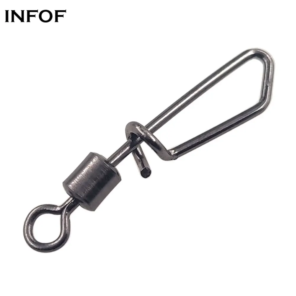 

INFOF 10/20pcs Quick Clip Snap Swivel Brass Fishing Swivels Hook Lure Line Fishing Connector Carp Accessories Terminal Tackle