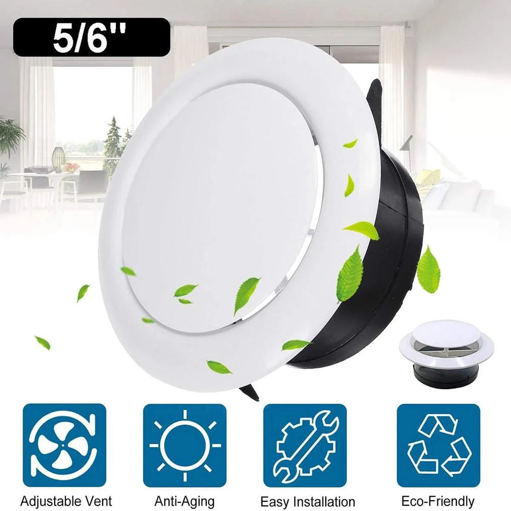 1 Pc ABS White Vent Cover ABS Air Conditioning Ventilation Diffuser Adjustable Louver Circular Air Outlet For Home Accessories
1 Pc ABS White Vent Cover ABS Air Conditioning Ventilation Diffuser Adjustable Louver Circular Air Outlet For Home Accessories