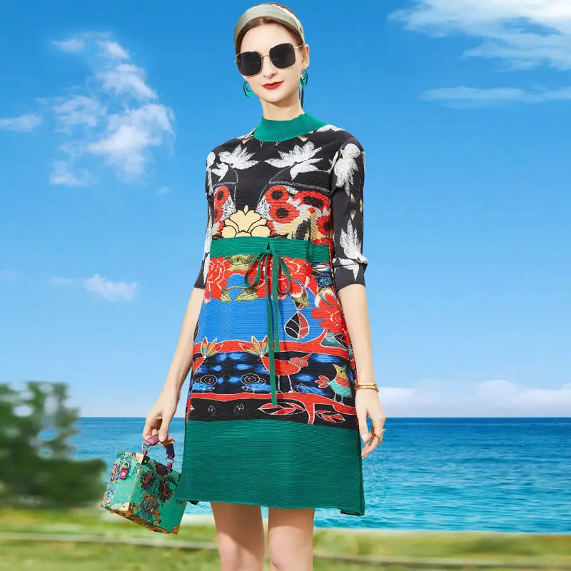Женское Плиссированное Платье с принтом в этническом стиле, Новинка весна-лето 2022, тонкая юбка большого размера свободного кроя с зарубежно...
Женское Плиссированное Платье с принтом в этническом стиле, Новинка весна-лето 2022, тонкая юбка большого размера свободного кроя с зарубежно...