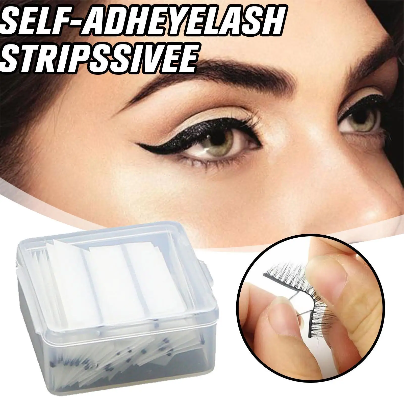 Self-adhesive Eyelash Strips Glueless Eyelashes Natural and Strip False Makeup Slender Tool Waterproof Reusable Eyelashes F5N0
Self-adhesive Eyelash Strips Glueless Eyelashes Natural and Strip False Makeup Slender Tool Waterproof Reusable Eyelashes F5N0