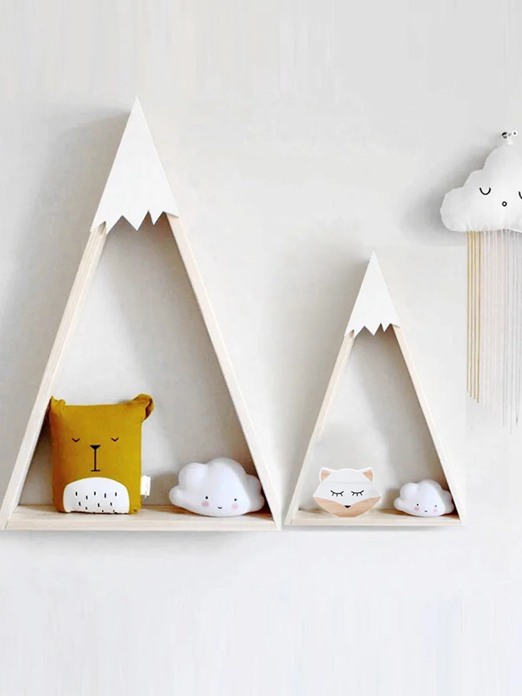 Wooden Triangle Storage Rack Nordic Style Snow Mountain Triangle Superposition Wall Hanging Shelf Kids Room Decoration Holders
Wooden Triangle Storage Rack Nordic Style Snow Mountain Triangle Superposition Wall Hanging Shelf Kids Room Decoration Holders