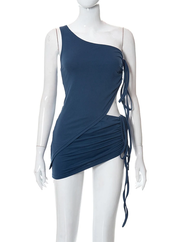Sexy Y2K Women 2 Piece Bandage Skirts Suits One Shoulder Drawstring Crop Tops Lace-up Mini Skirts Sets Two Piece Party Outfits
Sexy Y2K Women 2 Piece Bandage Skirts Suits One Shoulder Drawstring Crop Tops Lace-up Mini Skirts Sets Two Piece Party Outfits