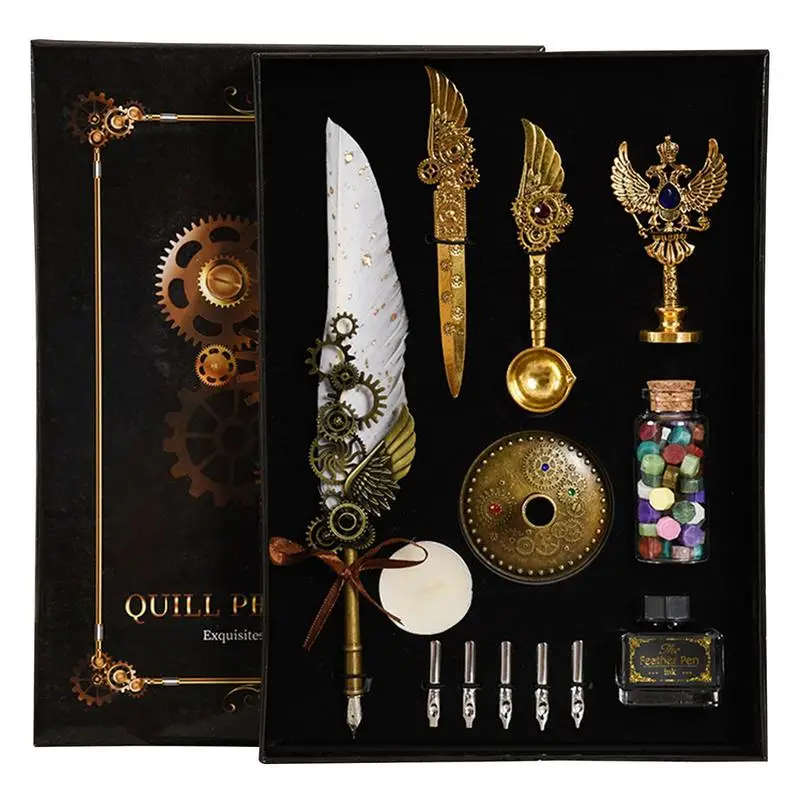 Quill Pen Set Calligraphy Feather Pen Stationery Set Complete Calligraphy Feather Pen Set Accessories For Christmas Thanksgiving
Quill Pen Set Calligraphy Feather Pen Stationery Set Complete Calligraphy Feather Pen Set Accessories For Christmas Thanksgiving