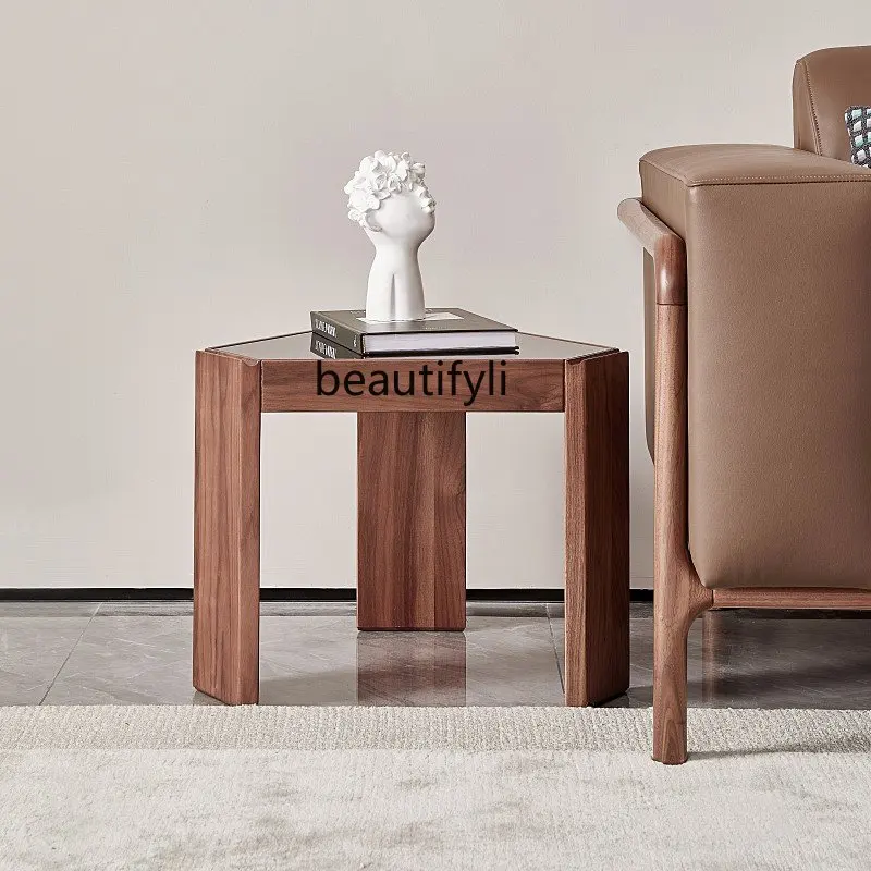 zq Black Walnut Wooden Tea Table Combination Nordic Modern Minimalist Solid Wood Free Small Apartment Glass Side Table
zq Black Walnut Wooden Tea Table Combination Nordic Modern Minimalist Solid Wood Free Small Apartment Glass Side Table