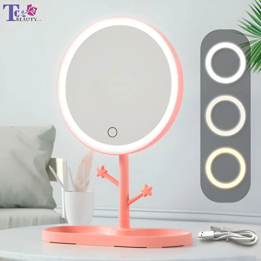 LED Makeup Mirror With Light Ladies Storage Makeup Lamp Desktop Vanity Mirror Round Shape Cosmetic Mirrors Women Christmas Gifts
LED Makeup Mirror With Light Ladies Storage Makeup Lamp Desktop Vanity Mirror Round Shape Cosmetic Mirrors Women Christmas Gifts