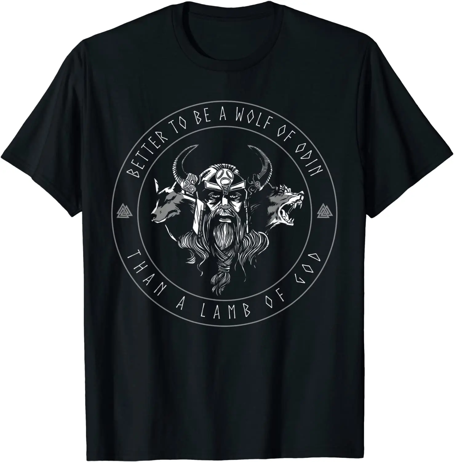 

Better Be A Wolf of Odin - Norse Myth Viking'er Warrior Motto T-Shirt 100% Cotton O-Neck Summer Short Sleeve Casual Mens T-shirt