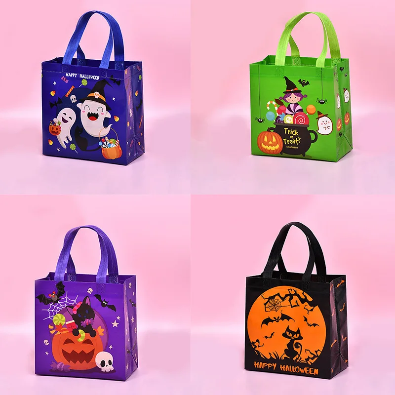 4pcs Halloween Non Woven Bag For Trick Or Treat Witch Pumpkin Tote Bag Foldable Food Gift Shopping Gift Storage Bag 
4pcs Halloween Non Woven Bag For Trick Or Treat Witch Pumpkin Tote Bag Foldable Food Gift Shopping Gift Storage Bag