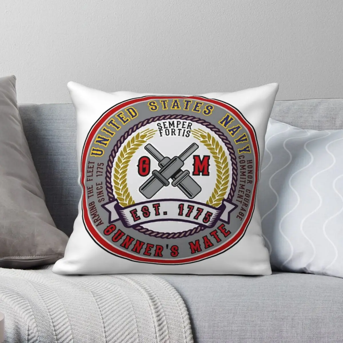 US Navy Gunner's Mate Pillowcase Polyester Linen Velvet Pattern Zip Decor Car Cushion Cover
US Navy Gunner's Mate Pillowcase Polyester Linen Velvet Pattern Zip Decor Car Cushion Cover