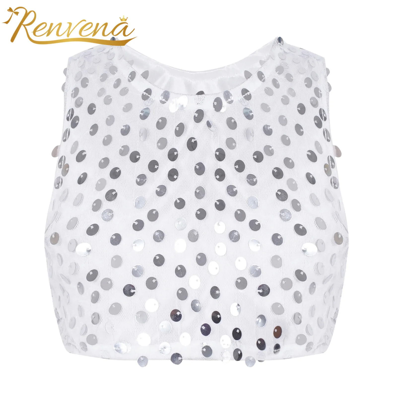 2-10 Kids Girls Sequined Crop Tank Top Sleeveless Shiny Sequins Ballet Dance Tops Gymnastic Dancing Tanks Performance Dancewear
2-10 Kids Girls Sequined Crop Tank Top Sleeveless Shiny Sequins Ballet Dance Tops Gymnastic Dancing Tanks Performance Dancewear