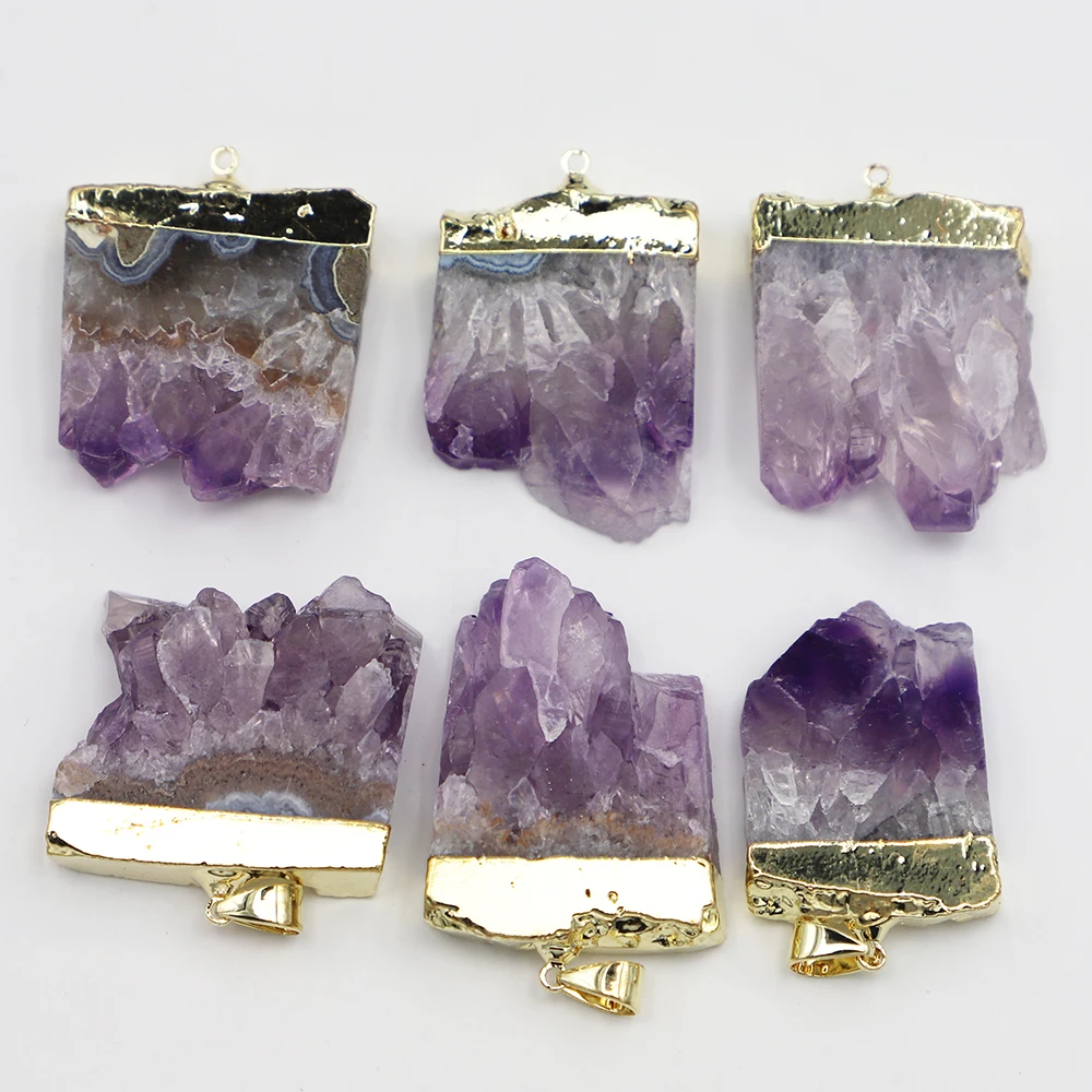 Selling Natural Stone Irregular Pendants Uruguay Amethyst Phnom Penh Energy Healing Gemstone Necklace Chakra Halo Jewelry 4Pcs
Selling Natural Stone Irregular Pendants Uruguay Amethyst Phnom Penh Energy Healing Gemstone Necklace Chakra Halo Jewelry 4Pcs