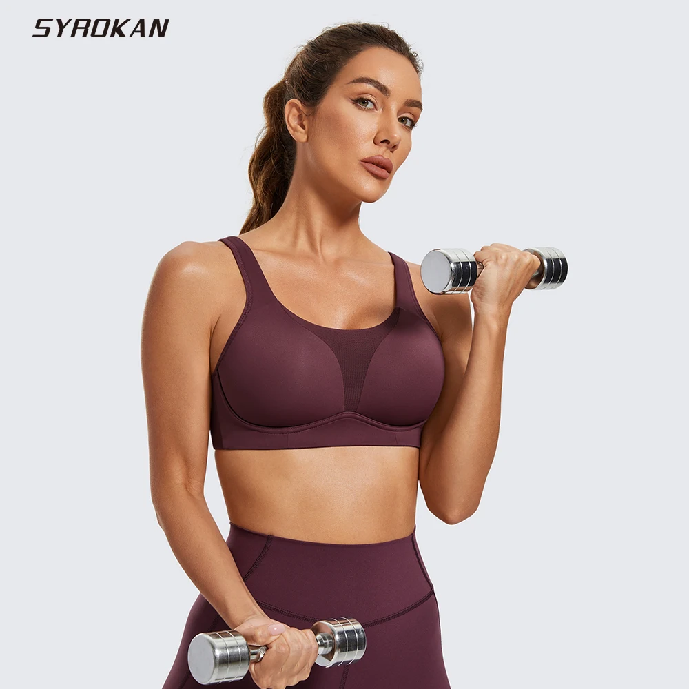 SYROKAN Women's Sports Bra High Impact Padded Wireless Supportive Plus Size Solid Shockproof Workout Fitness Bras Tops Casual
SYROKAN Women's Sports Bra High Impact Padded Wireless Supportive Plus Size Solid Shockproof Workout Fitness Bras Tops Casual