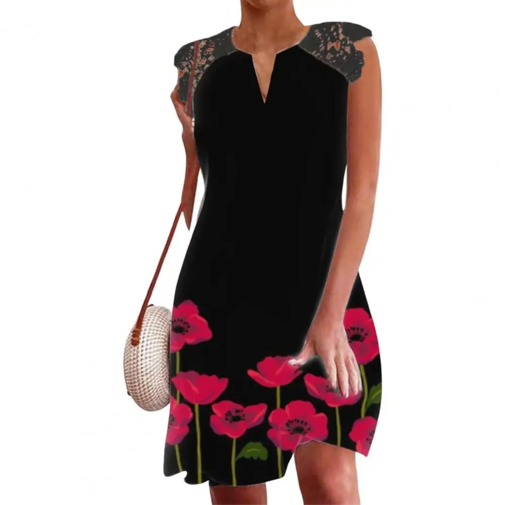 Mini Dress Women Summer Flower Pattern Breathable Sexy Lace Floral Print V Neck Dresses for Women 2022 Short Clothes Lady Dress
Mini Dress Women Summer Flower Pattern Breathable Sexy Lace Floral Print V Neck Dresses for Women 2022 Short Clothes Lady Dress