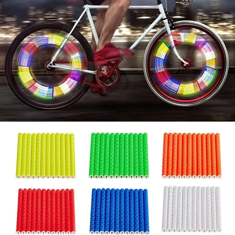 12PCS/Bag Bicycle Wheel Spokes Reflective Sticker Tube Strip Warning Light DIY 7.5cm MTB Cycling Reflector Reflective Safety Kit
12PCS/Bag Bicycle Wheel Spokes Reflective Sticker Tube Strip Warning Light DIY 7.5cm MTB Cycling Reflector Reflective Safety Kit