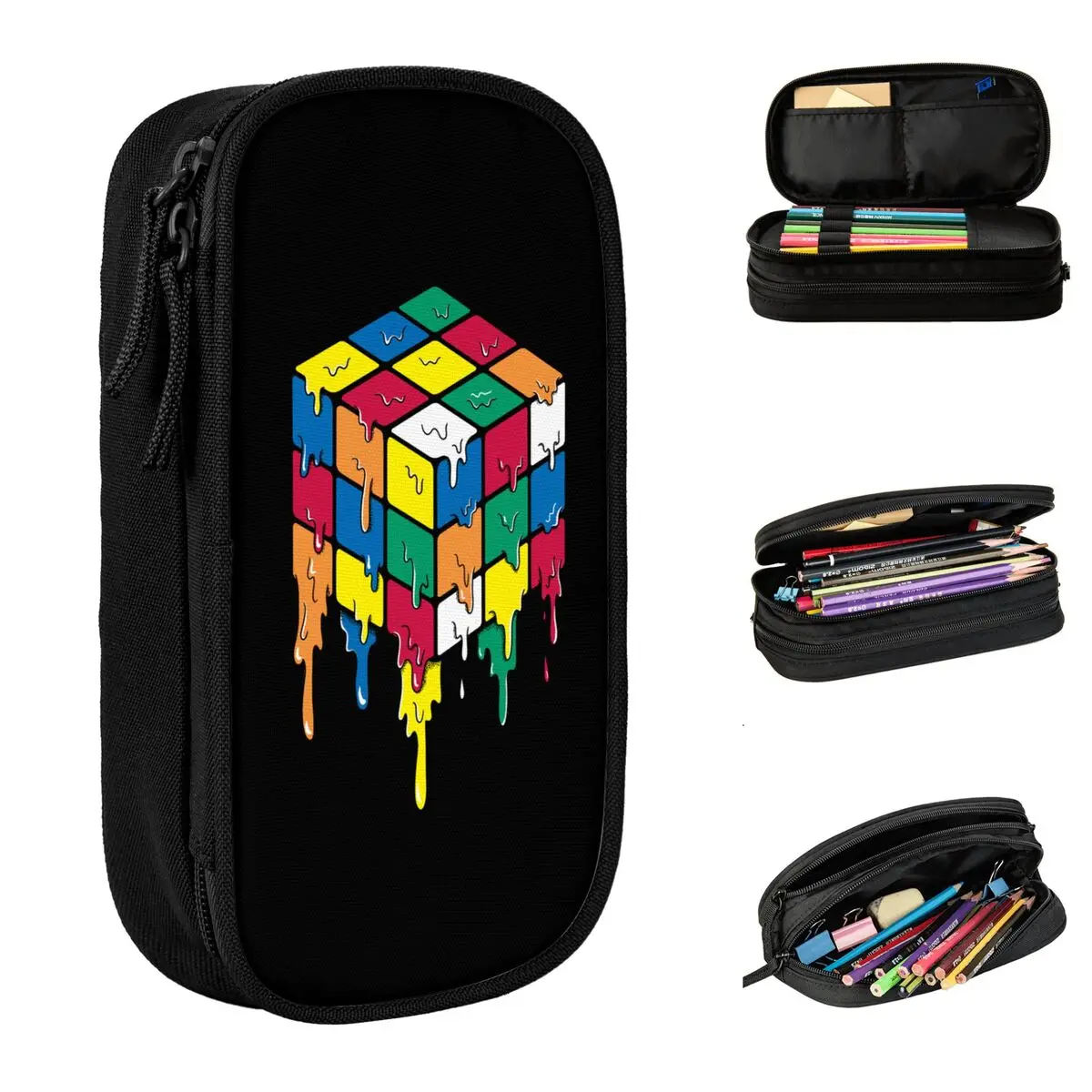 Rubik Melted Cube Pencil Case Cute Math Pen Holder Bag Student Large Storage Office Gift Pencil Box
Rubik Melted Cube Pencil Case Cute Math Pen Holder Bag Student Large Storage Office Gift Pencil Box