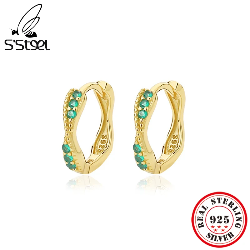 S'STEEL 925 Sterling Silver Buckle Earrings Zircon For Women Aesthetic Design Hoop Gold Earings Party 2022 Trend Fine Jewelry
S'STEEL 925 Sterling Silver Buckle Earrings Zircon For Women Aesthetic Design Hoop Gold Earings Party 2022 Trend Fine Jewelry