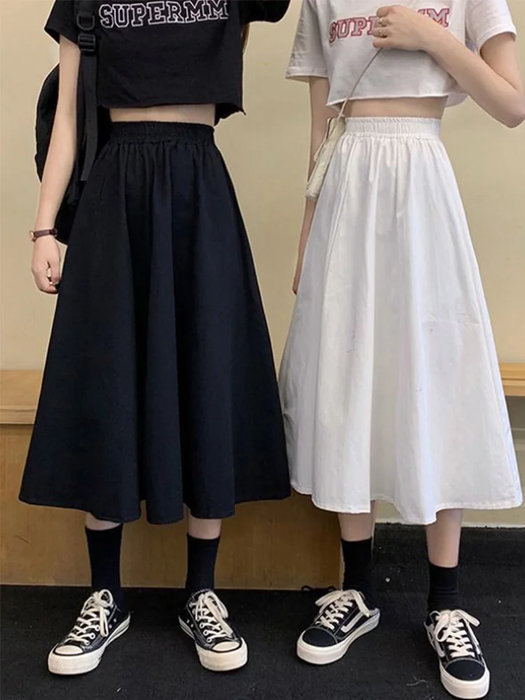 Skirts Women Simple Solid Leisure Loose 2XL Long Skirt Korean Style Elastic-Weight A-line Student Streetwear Trendy BF
Skirts Women Simple Solid Leisure Loose 2XL Long Skirt Korean Style Elastic-Weight A-line Student Streetwear Trendy BF