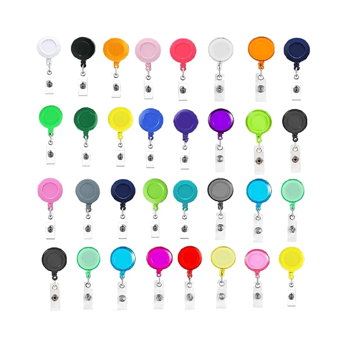 50 Pcs Retractable Badge Reel Clips Holder Mixed Solid Color Nurse Students Doctor ID Badge Holder for Hanging ID Card
50 Pcs Retractable Badge Reel Clips Holder Mixed Solid Color Nurse Students Doctor ID Badge Holder for Hanging ID Card