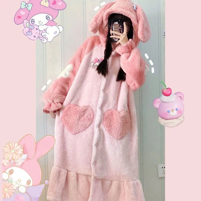 Новинка Kawaii ночная рубашка Mymelody Sanrio аниме мультфильм милые мягкие плюшевые плотные плюшевые Одежда для девочек рождественские подарки игрушки
Новинка Kawaii ночная рубашка Mymelody Sanrio аниме мультфильм милые мягкие плюшевые плотные плюшевые Одежда для девочек рождественские подарки игрушки