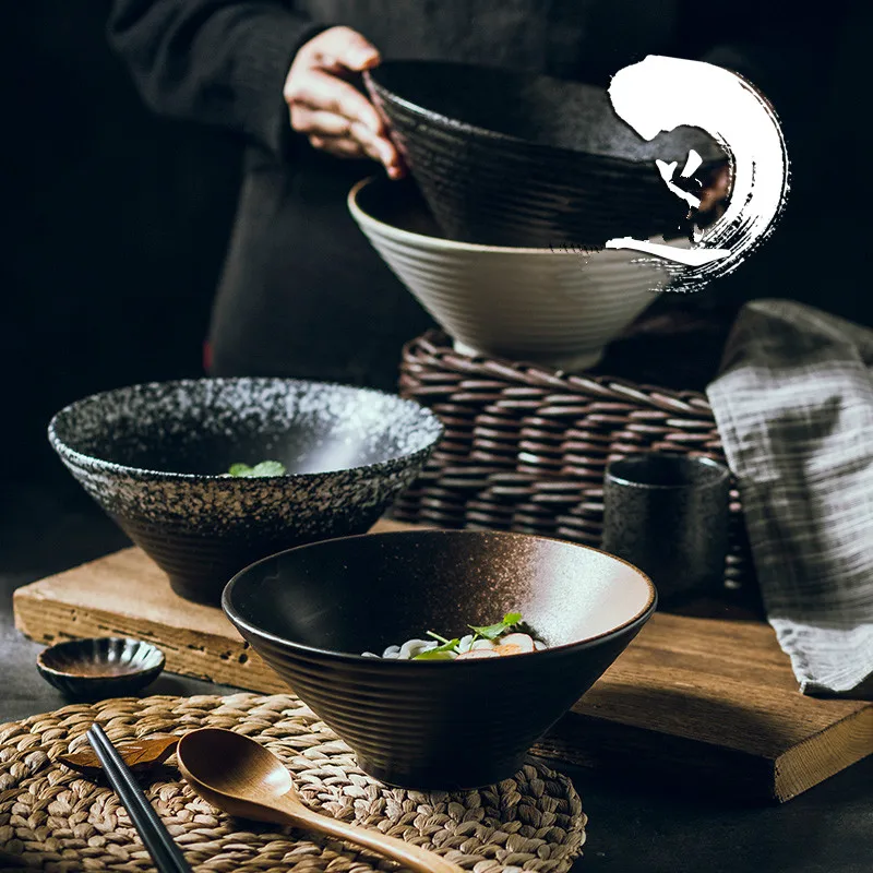Japanese creative tableware set, commercial bamboo hat ceramic bowl, household large ramen, rice, noodles, soup bowl
Japanese creative tableware set, commercial bamboo hat ceramic bowl, household large ramen, rice, noodles, soup bowl