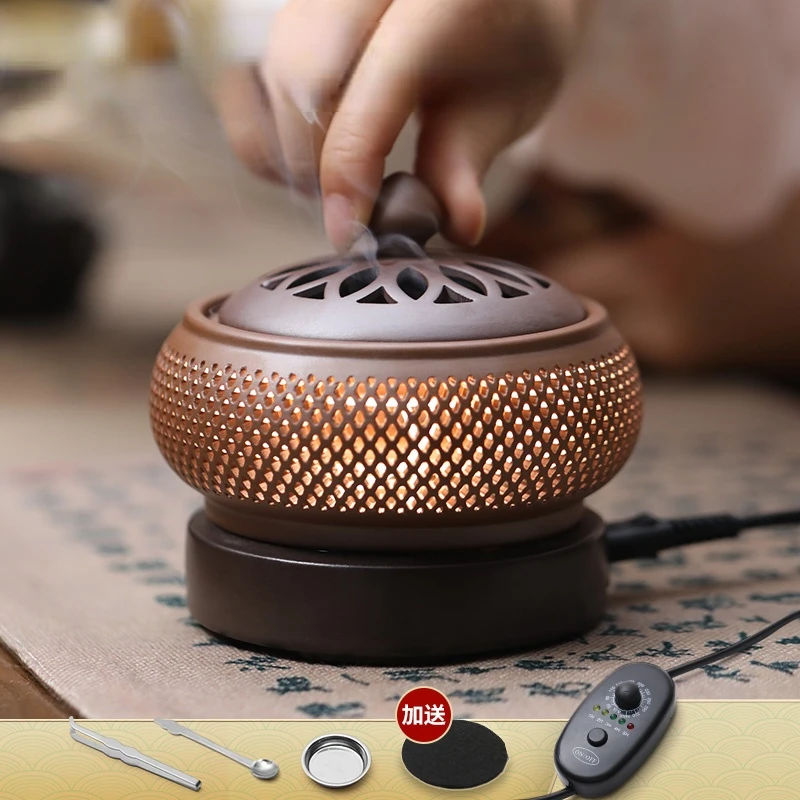 Sandalwood Incense Burner Electric Smoke Fountain Agarwood Aroma Diffuser Ceramic Incense Burner Church Incensario Home Decor 60
Sandalwood Incense Burner Electric Smoke Fountain Agarwood Aroma Diffuser Ceramic Incense Burner Church Incensario Home Decor 60