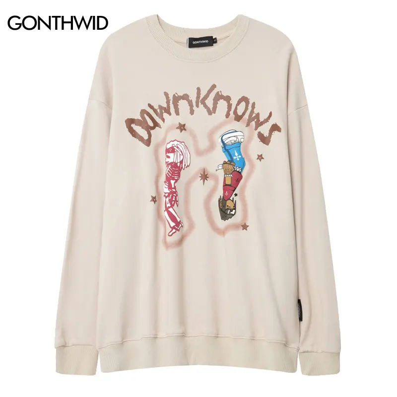 Mens Sweatshirt Hip Hop Cartoon Skull Skeleton Print Pullover Hoodie Autumn Harajuku Fashion Casual Cotton Streetwear Sweatshirt
Mens Sweatshirt Hip Hop Cartoon Skull Skeleton Print Pullover Hoodie Autumn Harajuku Fashion Casual Cotton Streetwear Sweatshirt