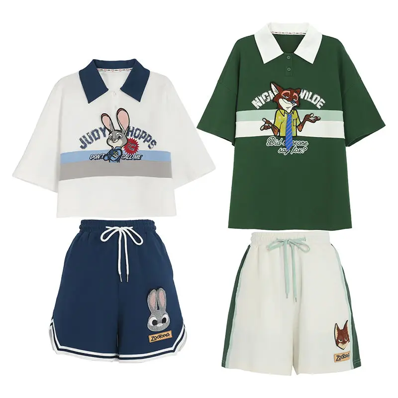 Anime Zootopia Judy Hopps Nick Sports Suit Kawaii Girl Polo Shirt Top Short Sleeve Shorts Two Pcs Set Top Clothes Birthday Gift
Anime Zootopia Judy Hopps Nick Sports Suit Kawaii Girl Polo Shirt Top Short Sleeve Shorts Two Pcs Set Top Clothes Birthday Gift