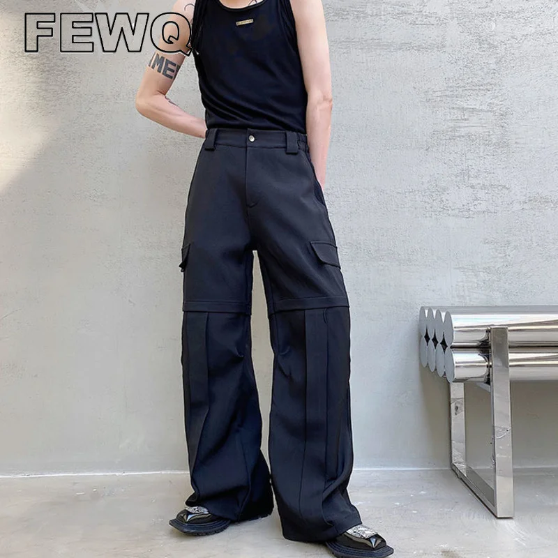FEWQ Fashionable Men Casual Pants Pocket 2023 New Slim Thin Loose Solid Color Loose Korean Style Temperament 9A1608
FEWQ Fashionable Men Casual Pants Pocket 2023 New Slim Thin Loose Solid Color Loose Korean Style Temperament 9A1608