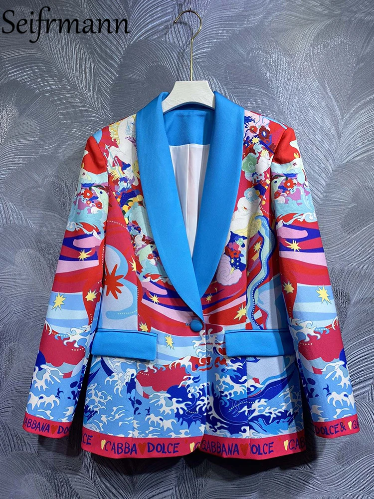 Seifrmann Высококачественная Весенняя женская модная подиумная куртка разноцветные блоки с буквенным принтом тонкие короткие женские пальто
Seifrmann Высококачественная Весенняя женская модная подиумная куртка разноцветные блоки с буквенным принтом тонкие короткие женские пальто