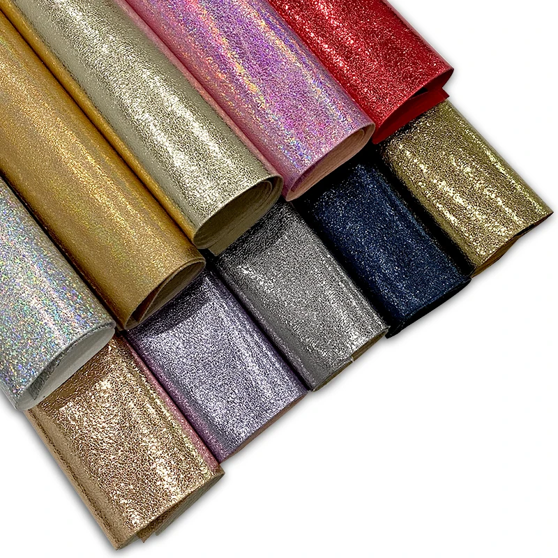 XHT-1092 Crack Metallic PU Holographic Textured Mirror leather Faux Leather Fabric Cotton Back For Making Shoe Upper/Bag
XHT-1092 Crack Metallic PU Holographic Textured Mirror leather Faux Leather Fabric Cotton Back For Making Shoe Upper/Bag
