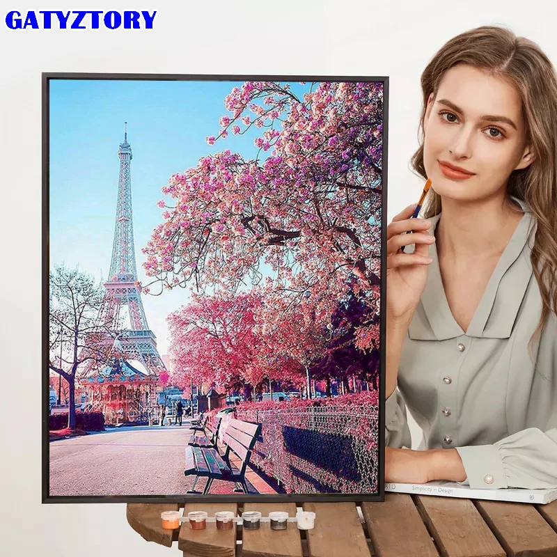 GATYZTORY Drawing By Numbers City Landscape On Canvas Unique Gift Wall Art Picture By Numbers Sakura Tower For Living Room 
GATYZTORY Drawing By Numbers City Landscape On Canvas Unique Gift Wall Art Picture By Numbers Sakura Tower For Living Room