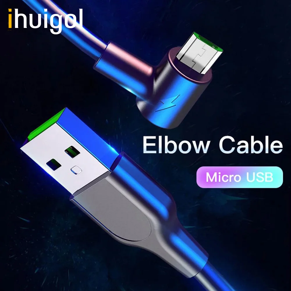 ihuigol Micro USB Cable 90 Degree USB Cable 3A Fast Charging Mobile Phone For Samsung Xiaomi Huawei Android Data Sync Cables 2m
ihuigol Micro USB Cable 90 Degree USB Cable 3A Fast Charging Mobile Phone For Samsung Xiaomi Huawei Android Data Sync Cables 2m